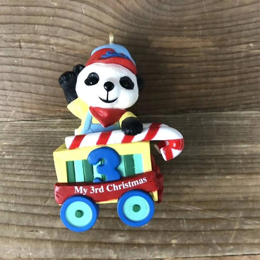 2003 Hallmark Keepsake Ornament Child's 3rd Third Christmas Holiday Panda‎ Bear